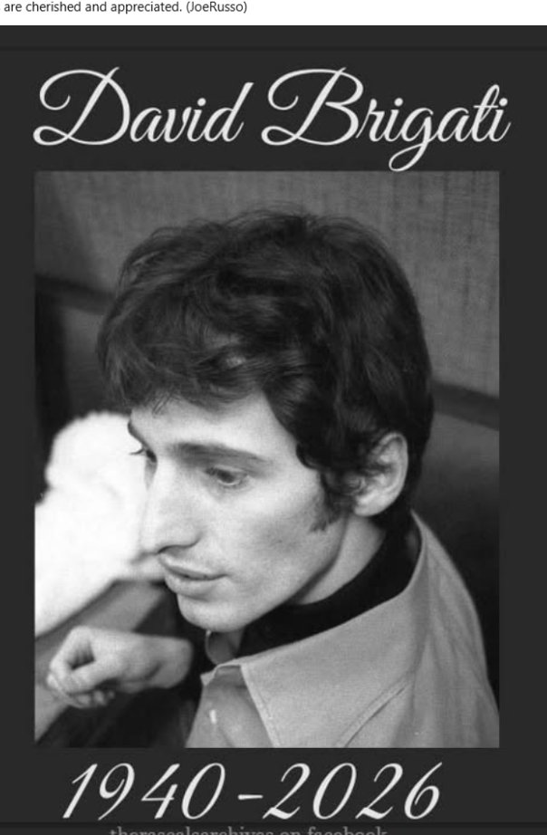 soniastathes's tweet photo. 💔 Devastating heartfelt news 💔  Where are all the oldies listeners? #DavidBrigati  was also part of 'Joey Dee and the Starliters'  W/  the #1 hit 'Peppermint Twist' 🎼  Sending condolences to his family, friends (me 😭) and of course his many fans 🕊  #RIP My friend 🙏 https://t.co/Dd975bmdue