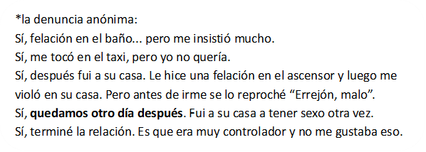 "Los violadores se libran gracias al mismo sistema". 

No, Barbi. Ese hombre se ha librado gracias al consentimiento.

Te resumo el relato👇