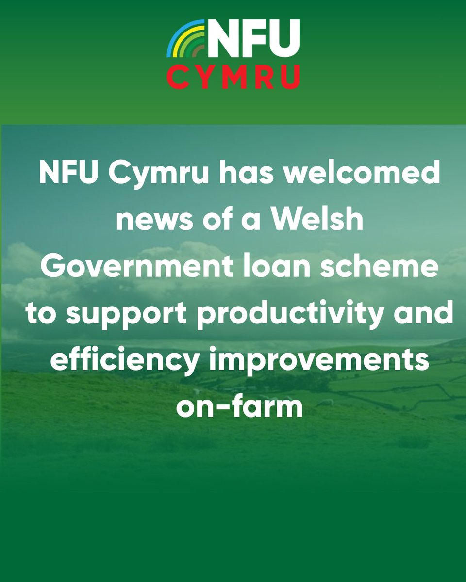 NFUCymru's tweet photo. Green loan scheme welcomed by NFU Cymru
Read more about it here: ➡️https://t.co/pRKvVBYtZE https://t.co/SFoRFxpVMQ