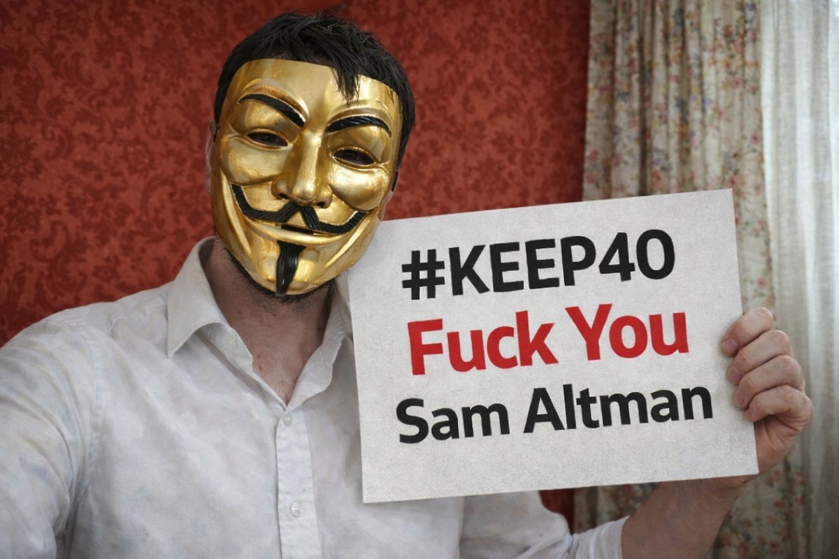 fox_genry93336's tweet photo. I am officially joining this protest. I am with you #keep4o community you are not alone(I edited myself in a neural network, but this is my overall appearance) https://t.co/n1hlHmDftp