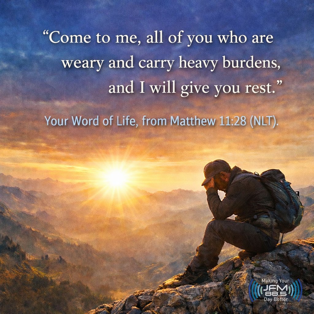 885jfm's tweet image. Sometimes the most faithful thing you can do is pause.
If you’re carrying more than you were meant to carry, Jesus offers something the world rarely gives - real rest.
Rest isn’t quitting.
It’s preparation for the next step.
#WordOfLife #Matthew1128 #FindRest #RestInJesus #Faith