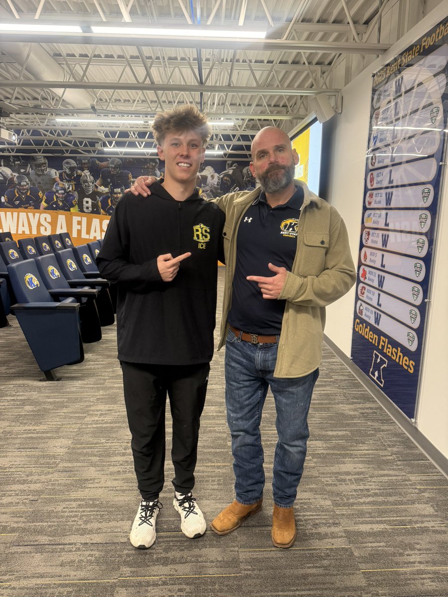hudsonsqb2027's tweet photo. After a great visit and conversation with @BillTeerlinck and @CoachCPatt , I’m blessed to receive my first Division 1 offer from Kent State University! @coachmacarney @milford_fb @amicovich @Wasnich22  @coach_tmac_22 @LineCoachLandry @WarzechaChris @RisingStars6 @247recruiting @AllenTrieu #AGTG