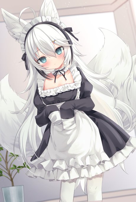 ホワイトデーなので白狐メイドちゃん 
