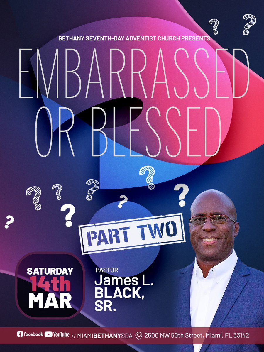 You’re invited to our Sabbath worship experience at 11:00 AM EST
youtube.com/@MiamiBethanyS…