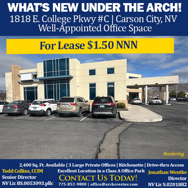 ArchCrest's tweet photo. Happy Friday from Under the Arch! We are excited about this excellent opportunity that’s in a great Carson City location. Contact us today for more details! ✨#CRE goals!! #ArchCrest #LocalCommercialExperts #LookfortheArch #Commercialrealestate https://t.co/J4HFRZBB9T