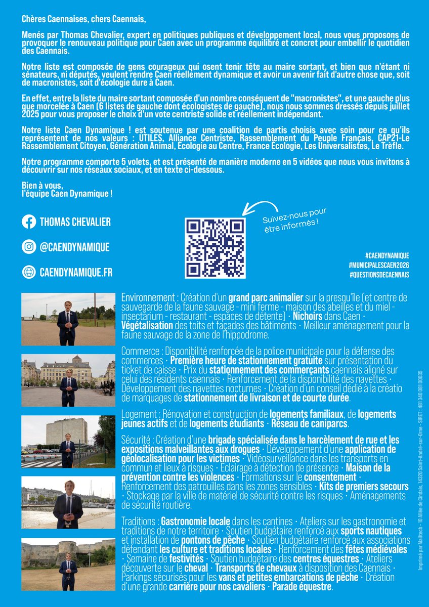 TChevalier_'s tweet photo. Chères Caennaises, chers Caennais,

Bon vote !

#CaenDynamique #MunicipalesCaen2026 #Caen https://t.co/qH6HhUijyx