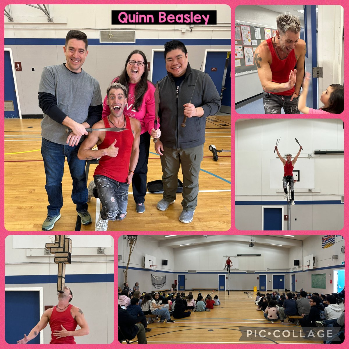 ConfederationP2's tweet photo. We had an exciting performance by the multidisciplinary artist, Quinn Beasley! Thank you to our brave volunteers and our PAC for their ongoing support!#circusarts @burnabyschools https://t.co/Esq8XFl5yP