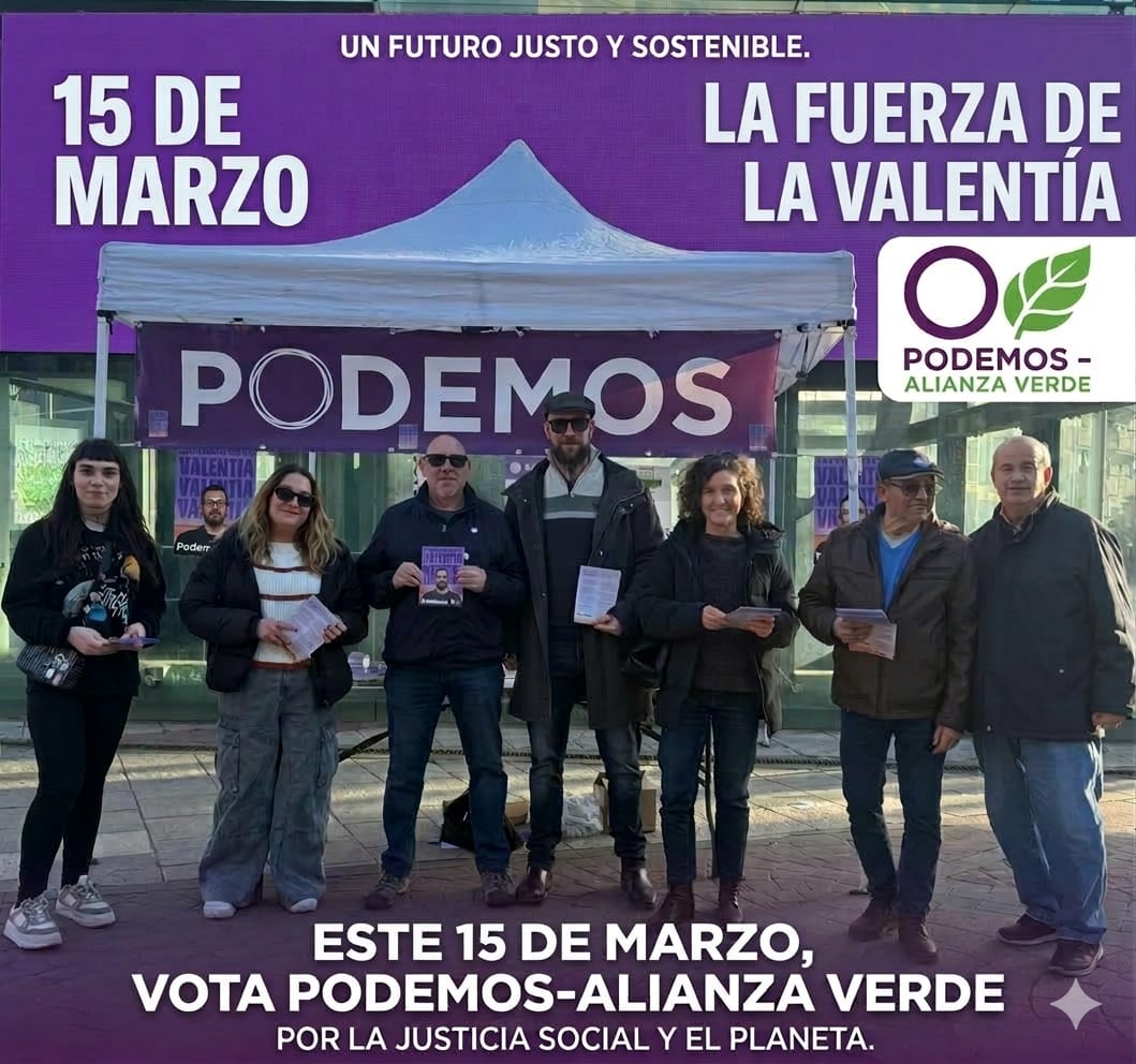 Este domingo solo hay un partido que pide el NO A LA GUERRA en mayúsculas . Vota  Podemos-Alianza Verde.
