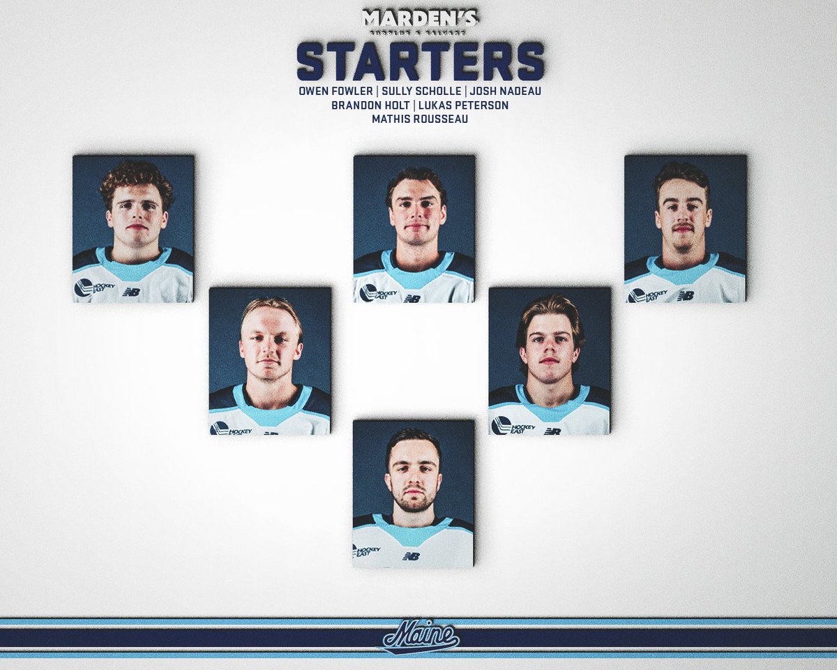 mainemhockey's tweet photo. Your quarterfinal starters ⤵️

#BlackBearNation // #JourneyNorth https://t.co/RVWzRmGHGt