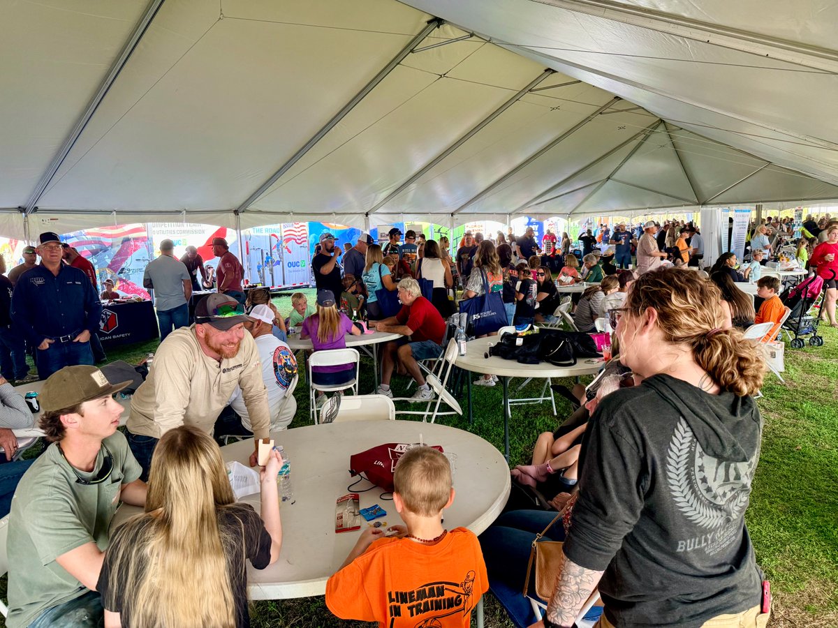 flpublicpower's tweet photo. Thank you to everyone who joined us tonight at the 25th annual Florida Lineman Competition Welcome Reception & Vendor Expo. We can’t wait to see everyone again tomorrow morning at the Apalachee Regional Park in the @CityofTLH! #FLPublicPower #PublicPower #ThankALineman #LineLife #LineworkerAppreciation