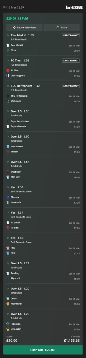 The_InplayGenie's tweet photo. Saturday Football - Mixed Acca
Odds: 55/1. GL if you follow⚽️🫡⏳️

Add To Your Bet Slip - https://t.co/xF6KQgGY7i https://t.co/N7YaNEoDf1