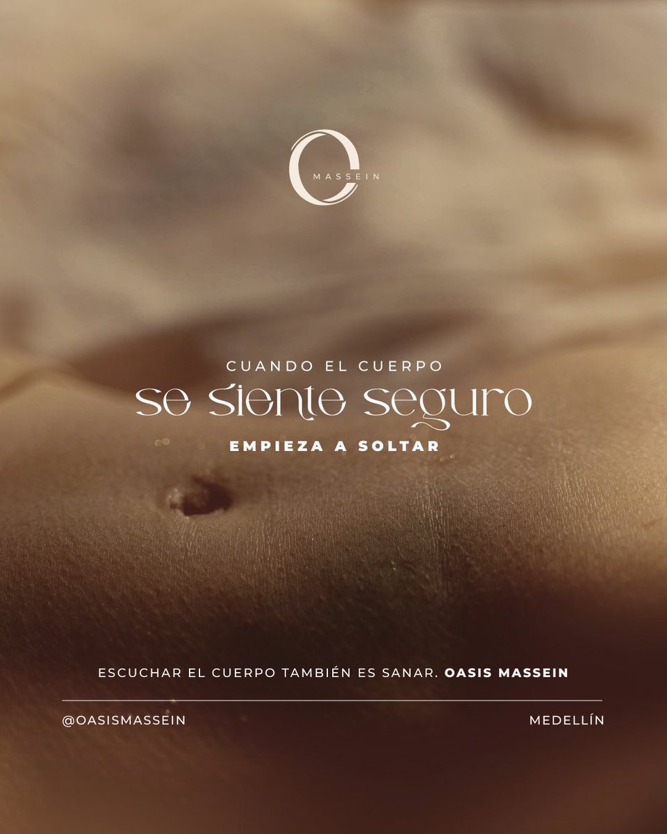 OasisMassein's tweet photo. Pero cuando el cuerpo se siente seguro empieza a soltar.

No solo tensiones físicas.
 También aquello que llevaba en silencio. https://t.co/Ey1nJWnEvC