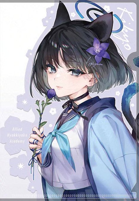 A5クリアファイルのキキョウちゃん 左側の白い面積部分は中透けになるデザインです 3/22のオンリー用の本プチセットのひとつになりますー