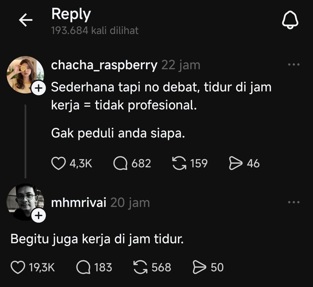 Whatsapp adalah salah satu penyebab pegawai jadi tetap kerja pun sudah sampai rumah dan lembur tanpa adanya tambahan uang lembur.

Mulai paham kenapa beberapa orang terutama Gen-Z memilih memisahkan nomor pribadi dan nomor kantor. Semua demi ketenanangan jiwa.