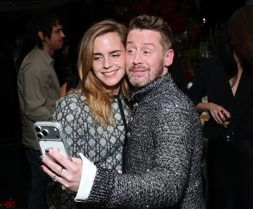 Uou! Uou! Uou! Uou! Emma Watson e Macaulay Culkin se encontram e registram o momento