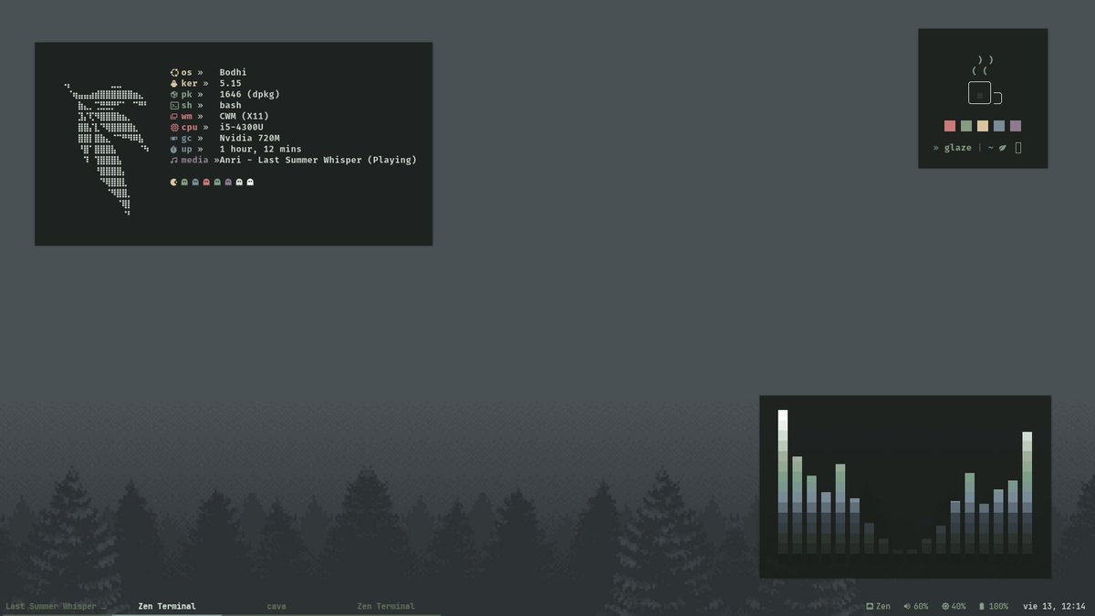 [CWM] With tint2 bar and bodhi Linux! Link: https://t.co/vRrfvJcFez # ...