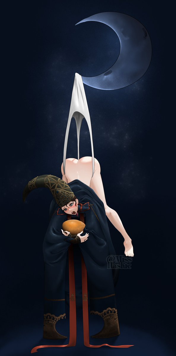 MissHashie's tweet photo. Rennala, DORK of the HALF Moon ! Hanging wedgie hehehehe. Really late giveaway piece from before xmas :') <3 https://t.co/unFJIeoy9b