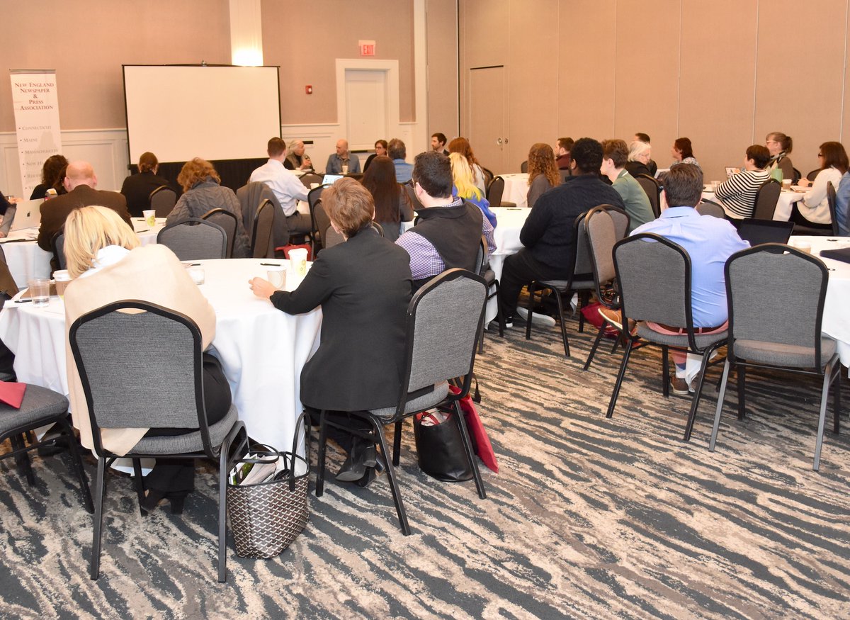 NENPA's tweet photo. eBulletin from the convention floor in Portsmouth, NH! Newsroom leaders from across New England are gathered for the 2026 New England Newspaper Convention &amp; Trade Show, featuring two days of collaboration and learning about the future of local journalism. https://t.co/sQOF4Itvt7 https://t.co/t4OCkaifWo