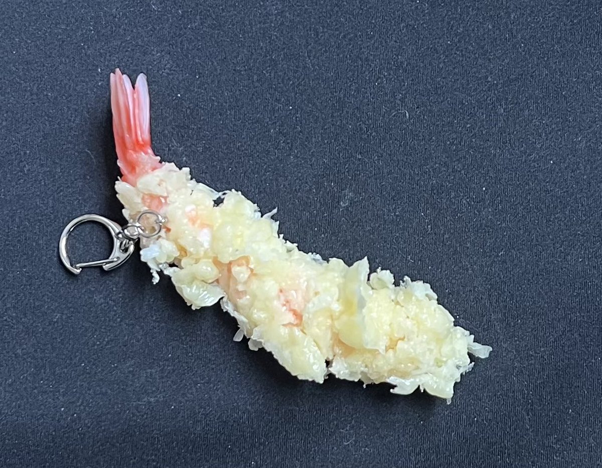 在庫のみ まさか😱海老天のキーホルダーが ＃食品サンプル ＃ながお食