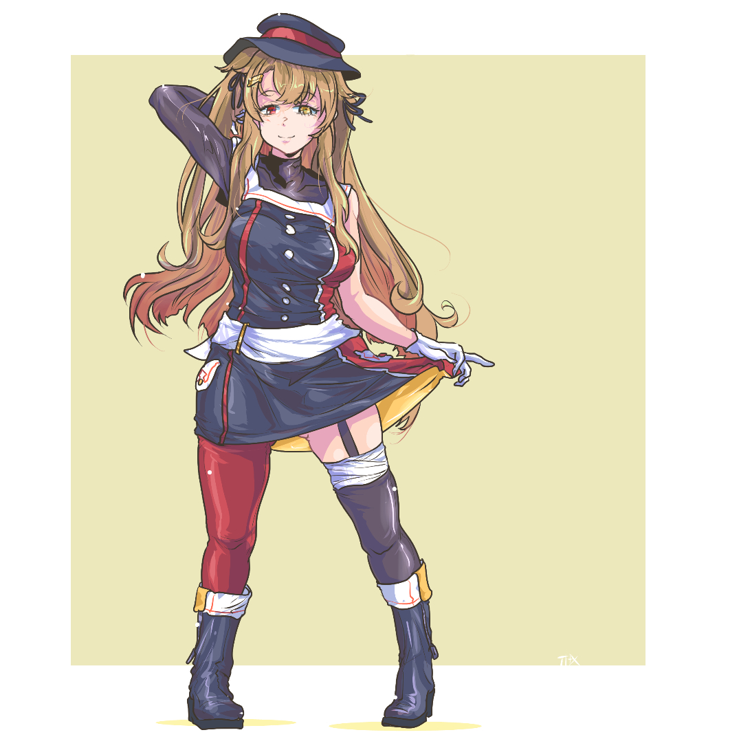 村雨(艦これ) ,村雨改二 「60sモードスタイル村雨改二 元からハイセンスすぎるから意匠をなるべく生かしたつ」|すらくすのイラスト
