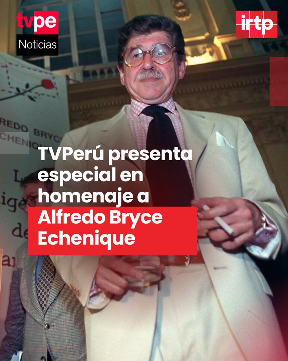 noticias_tvperu's tweet photo. 📚 Este 14 de marzo a las 8:00 p. m., TVPerú emitirá el programa “Un mundo para Alfredo: Literatura y legado”, un especial dedicado al escritor Alfredo Bryce Echenique. ✨

🎥 La producción del Instituto Nacional de Radio y Televisión del Perú reúne material del archivo histórico con entrevistas en programas como "Presencia Cultural" y "Mapamundi", para recorrer la trayectoria y el legado literario del reconocido autor. 🇵🇪

#AlfredoBryceEchenique #LiteraturaPeruana #TVPerú #IRTP