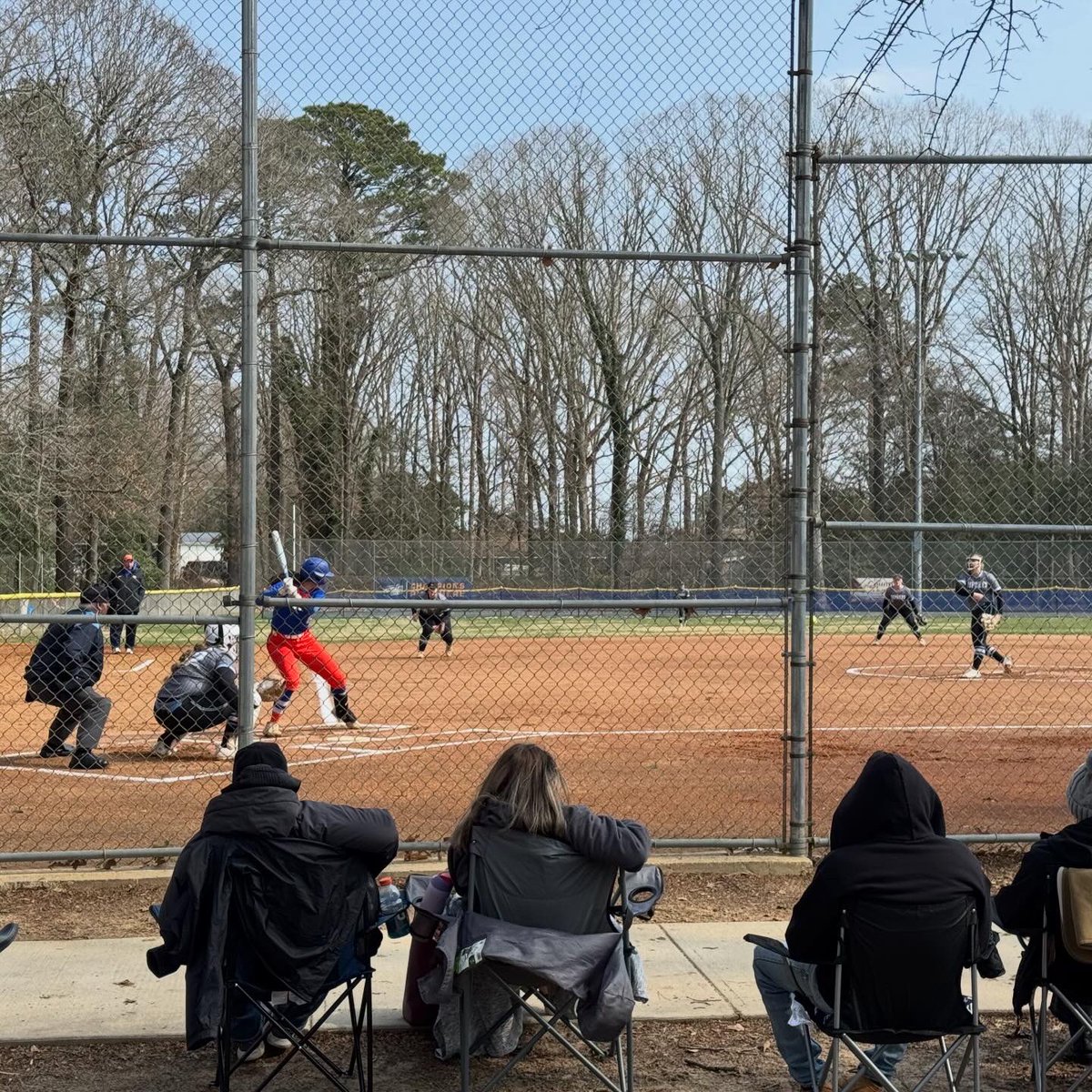 From snow covered to playing college softball in 6 hours!  Unbelievable job by our park crew to make this happen!