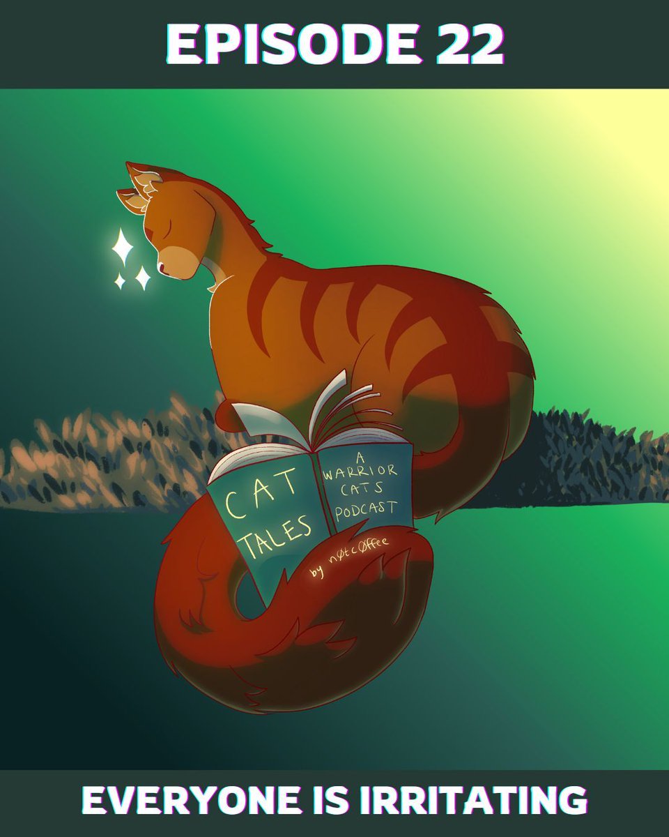Cat_TalesWC's tweet photo. Welcome back to Cat Tales! Rising Storm continues with WindClan being petty AF, Bluestar having a rough time emotionally, and Fireheart trying not to mess up this whole deputy situation. Episode 22 live at the link in bio! #CatTalesPod #warriorcats #risingstorm #fireheart https://t.co/qgSijZobqf