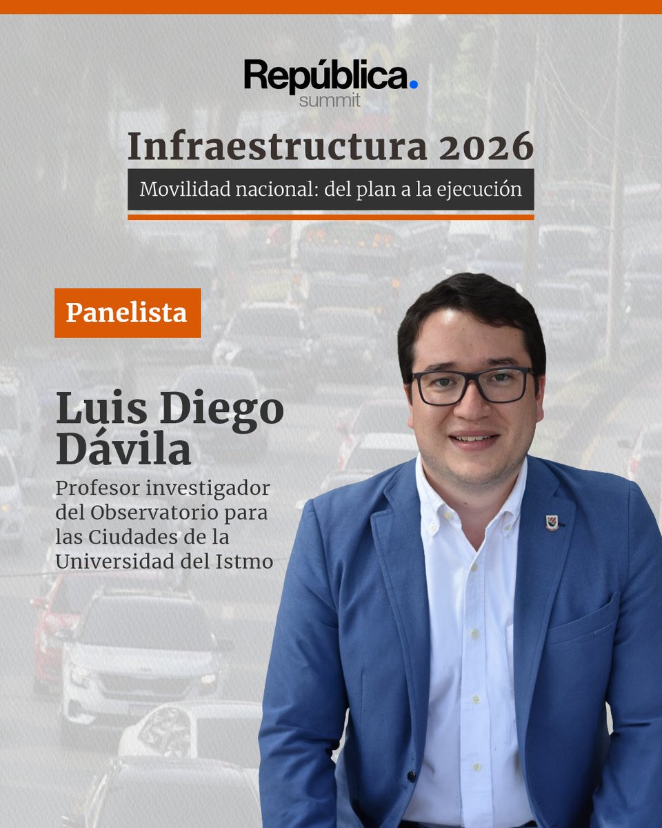 republicagt's tweet photo. Una ciudad de 5 millones de personas, 9 millones de desplazamientos diarios y una red vial que apenas crece 1.4 % al año. La movilidad llegó a su límite 🚗📊

Esto abordará el panel “Radiografía de una red saturada” en República Summit Infraestructura 2026 con @JBenavides9 de @FUNDESA y Luis Diego Dávila de Oservatorio para las Ciudades de la @UNISgt.

Si el tráfico le afecta todos los días, esta conversación también es para usted.

Reserve su lugar en https://t.co/YCZlMeUbb8.
📅 25 de marzo | 📍 Épica AVIA | ⏰ 14:00.
#Trafico #TraficoGT #Infraestructura #republicasummit