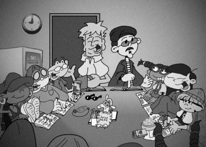 theartof99's tweet photo. Here's my little something to celebrate that Codename: Kids Next Door and other old Cartoon Network shows are on Tubi starting this month. I made it based off Star Wars Episode VII's table read photo. #knd #cartoonnetwork #fanart #digitalart #sectorv @misterwarburton @IAmCreeSummer @deebradleybaker @BenjaminDiskin