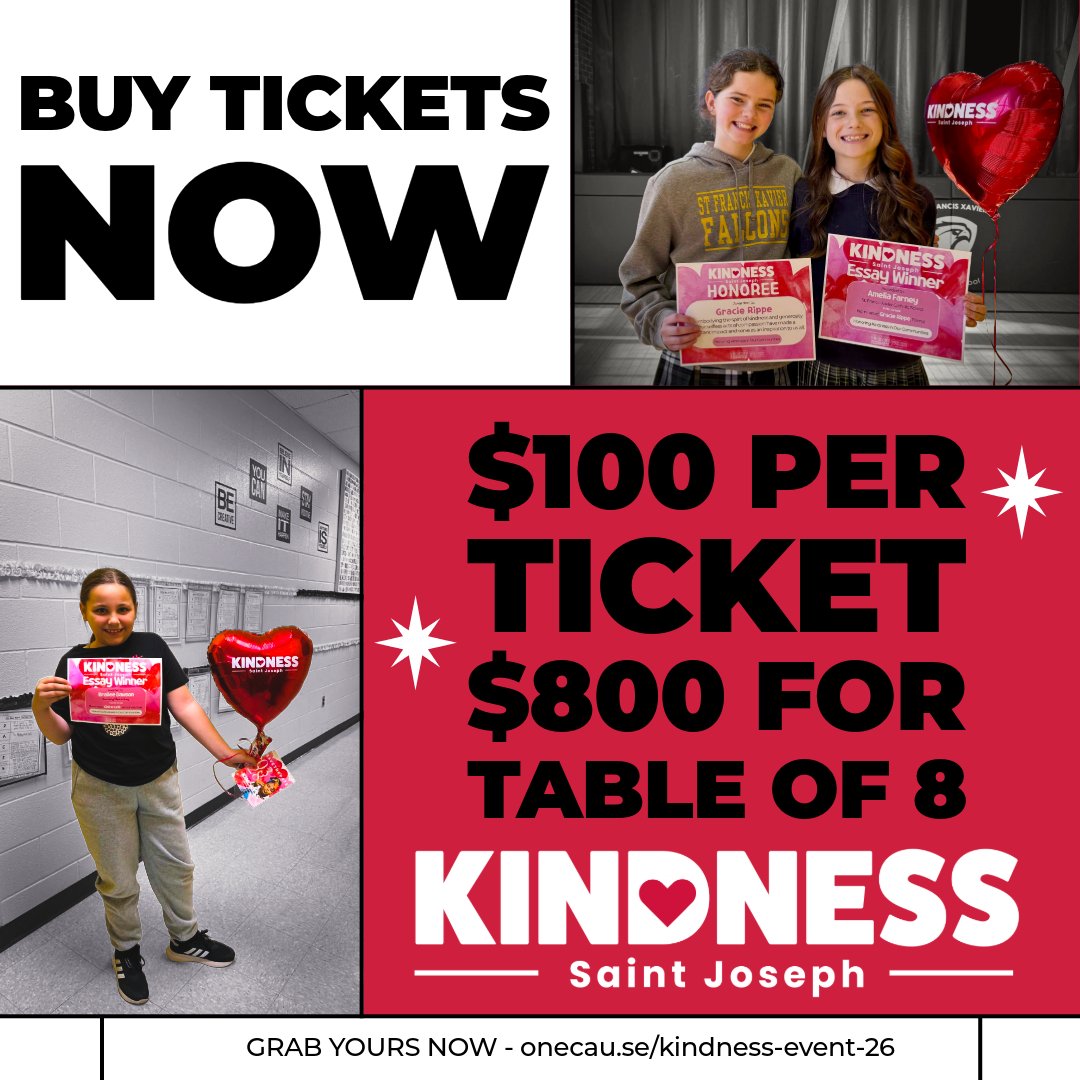 Help us in celebrating kindness in our community on March 28th from 6-9 pm at the Fulkerson Center <a href="/MissouriWestern/">MoWest</a>. We will recognize the student essay winners and the kindest person they nominated. All proceeds benefit the Noyes Home.