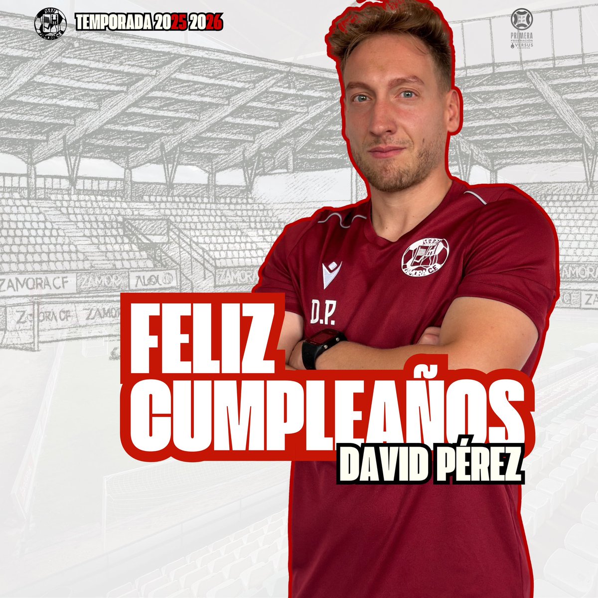 CUMPLE ZCF🎂🎉|

Hoy celebra su día nuestro preparador físico, David Pérez, a parte de ser una bellísima persona es una pieza clave en el trabajo diario del equipo💪🏼🥰

Gracias por tu esfuerzo, dedicación, humildad y por mantener al ZCF al máximo🤩

#VamosMiZamora
