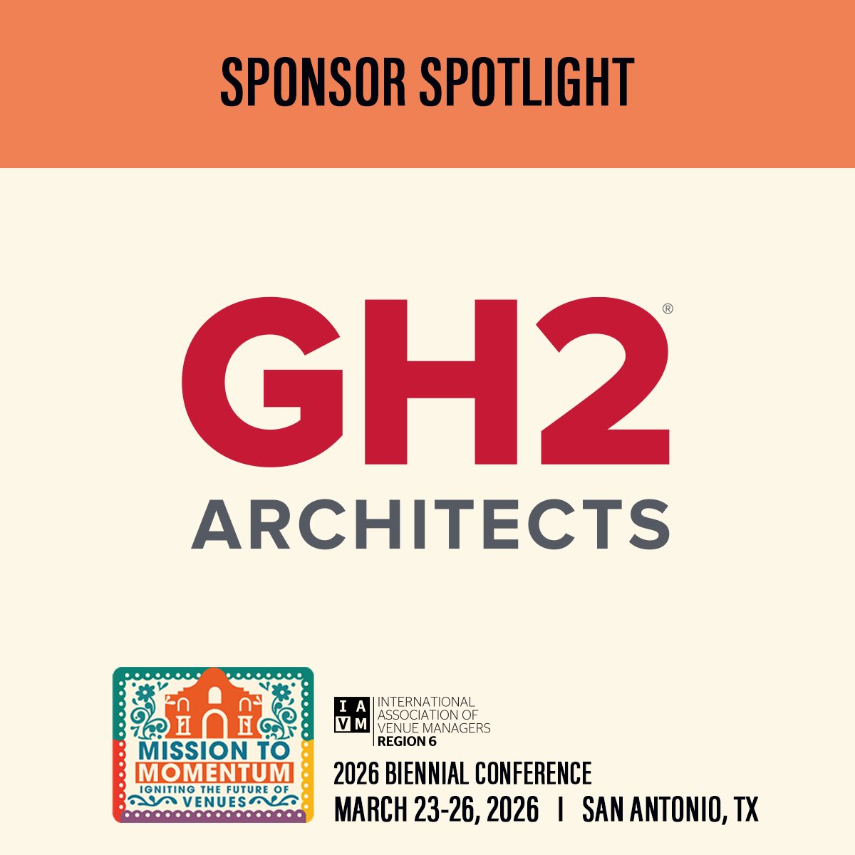 IAVMRegion6's tweet photo. Thank you to our conference sponsor, @GH2Architects! Since 1973, GH2 has pursued design excellence. Today, they are an award-winning architecture and design firm passionate about providing transformative design services for a diverse client base. Visit https://t.co/Y1BqekiyP3. https://t.co/IvDLYYppvB