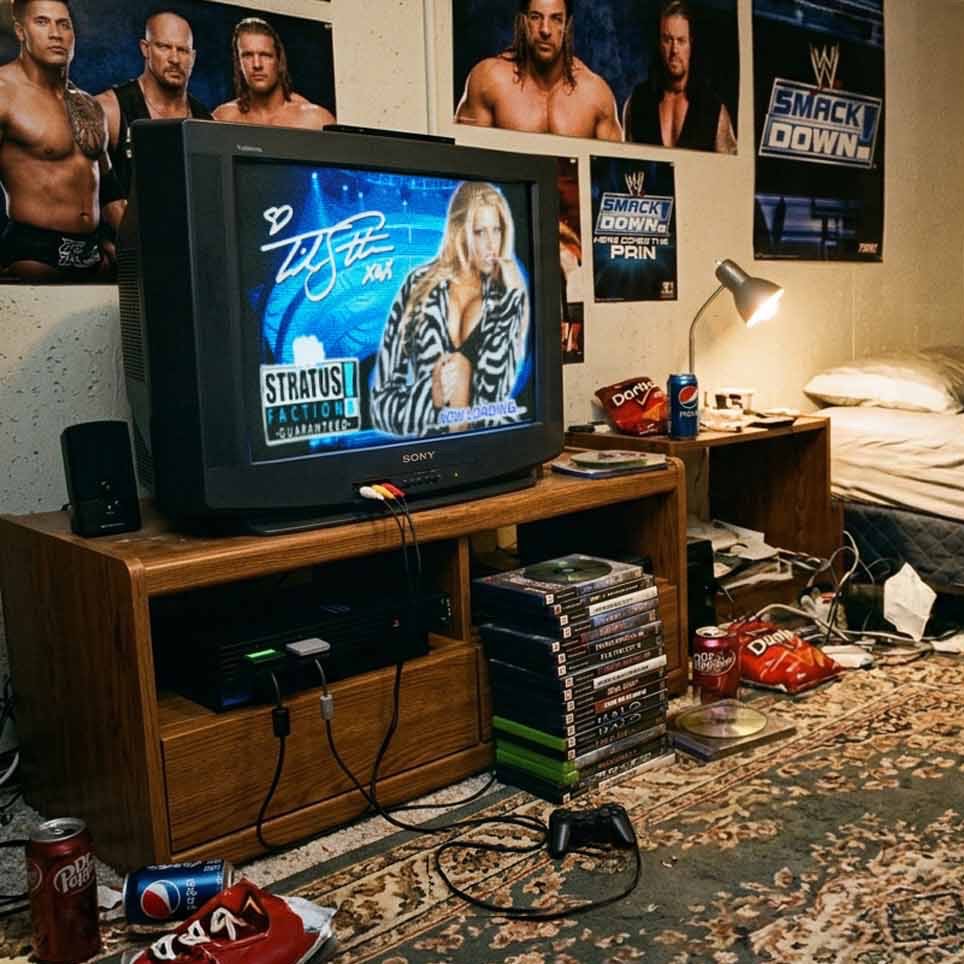 Happy #WWE2K26 Day! We’re celebrating the global launch of <a href="/WWEgames/">#WWE2K26</a> with a little nostalgic giveaway!

That loading screen tho …

4 lucky winners will get an autographed photo on the 📺!

To enter:
🔁 Like &amp; RT this post
💬 How old were you when this loading screen came out!

4