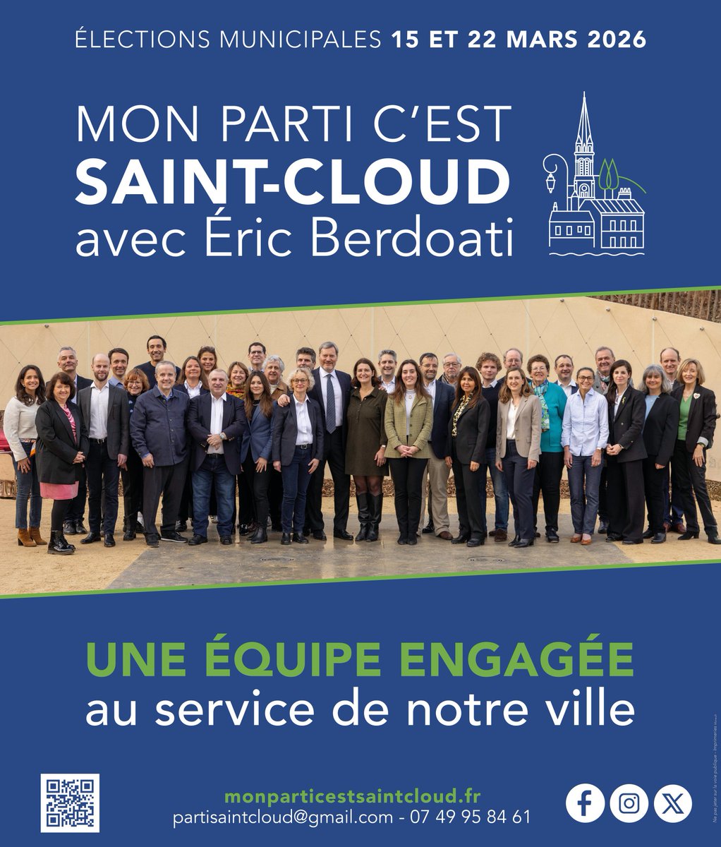 PartiSaintCloud's tweet photo. 84 tractages
6 réunions publiques
1 programme de 44 pages

Merci pour votre accueil chaleureux et enthousiaste !

Dimanche 15 mars, votez Mon parti c’est Saint-Cloud avec @ericberdoati
Seule liste d’union de la droite républicaine et du centre

https://t.co/duyUz82DPu https://t.co/P5v1J9962V