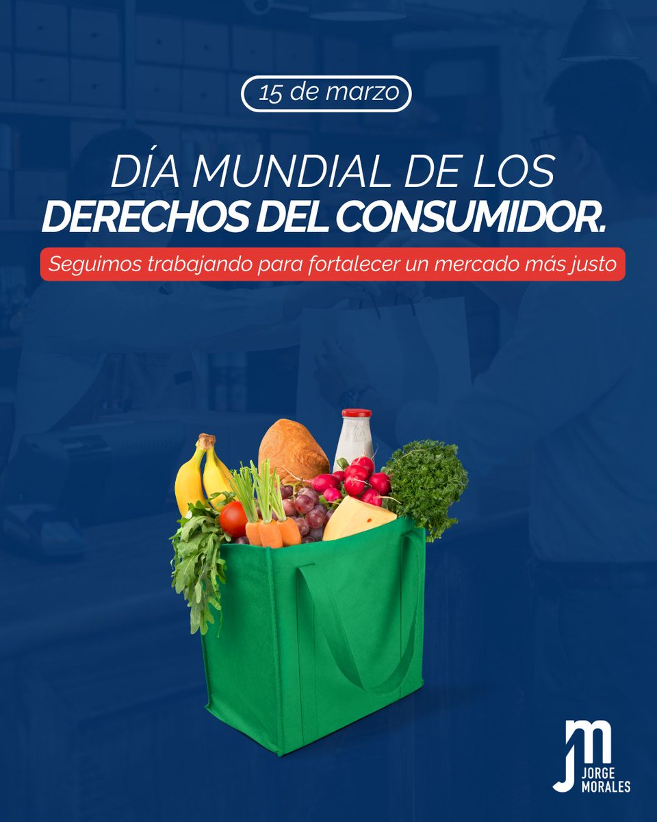 El 15 de marzo se conmemora el Día Mundial de los Derechos del Consumidor.
Promover un consumo informado y responsable fortalece la confianza, protege a los ciudadanos y contribuye a una economía más justa.

#DerechosDelConsumidor #ConsumoResponsable #RD