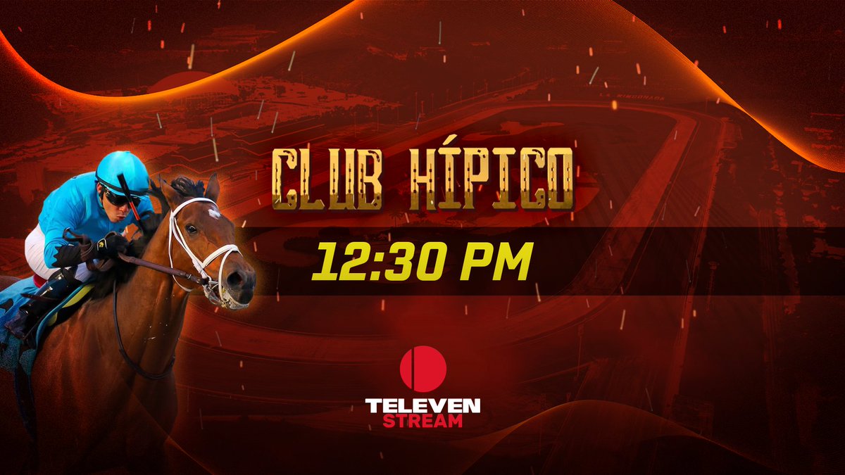 Canal_Televen's tweet photo. ¡El Club Hípico te espera en #TelevenStream! 🏇
A partir de las 12:30PM, déjate atrapar por la adrenalina de las carreras del Hipódromo La Rinconada EN VIVO. 🤩
Descarga la app y conéctate donde estés 👉🏽 https://t.co/yedsoT1rEs https://t.co/CVs4POti0Z