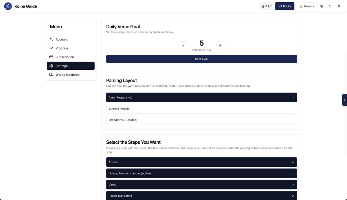 Koine Guide tweet media
