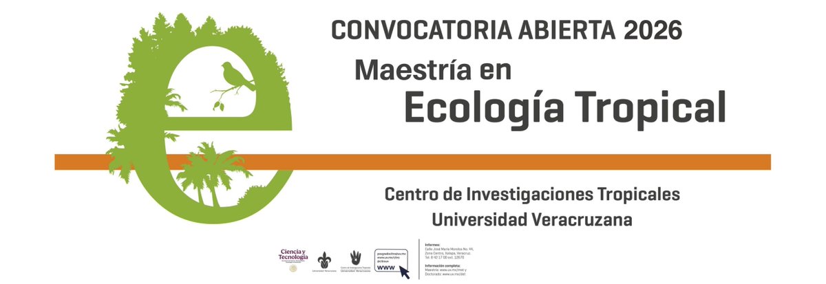 CITRO_UV's tweet photo. Convocatoria de Ingreso a la Maestría en Ecología Tropical https://t.co/V6FZyzDfWh https://t.co/TbO4CWfERm