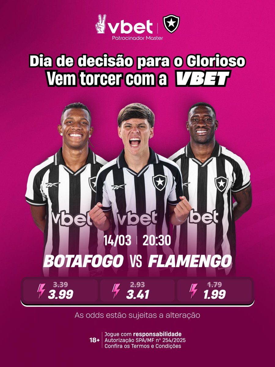 vbet_brasil's tweet image. DIA DE CLÁSSICO DA RIVALIDADE! ⚽

Esse sábado promete com duelo na casa do Fogão com alta expectativa de melhores desempenhos pra ambos os lados. Será que hoje o encanto quebra e o Fla para de abrir o placar?

Vem se divertir: vbet.bet.br

#futebol #odds #botafogo
