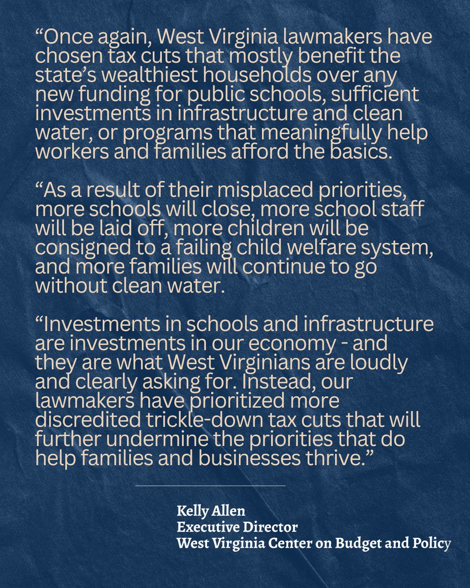 West Virginia Center on Budget and Policy tweet media