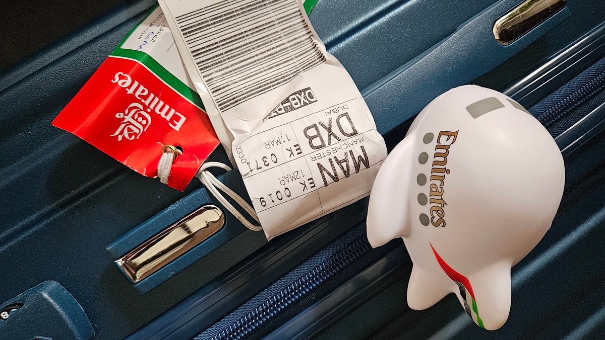 TBaileyFCIEx's tweet photo. A couple of unsettling moments at Dubai Airport yesterday superbly handled with no drama by airport security and @emirates Airlines staff. Thanks to the delightful flight attendant for the stress toy. I didn't need it!
#MiddleEastConflict #IranWar‌ https://t.co/SARHndBgjc