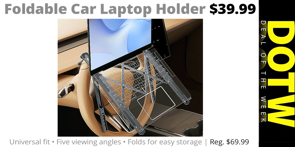 #ConnectingPoint's DEAL OF THE WEEK (3/13/26): Foldable Car Laptop Holder reg. $69.99; #DOTW sale price: $39.99. Through 3/19/26 while supplies last. | tinyurl.com/58v29bem
.
#RValley #ConnectingPoint #DealOfTheWeek #MedfordOregon #RogueValley #TravelAccessories