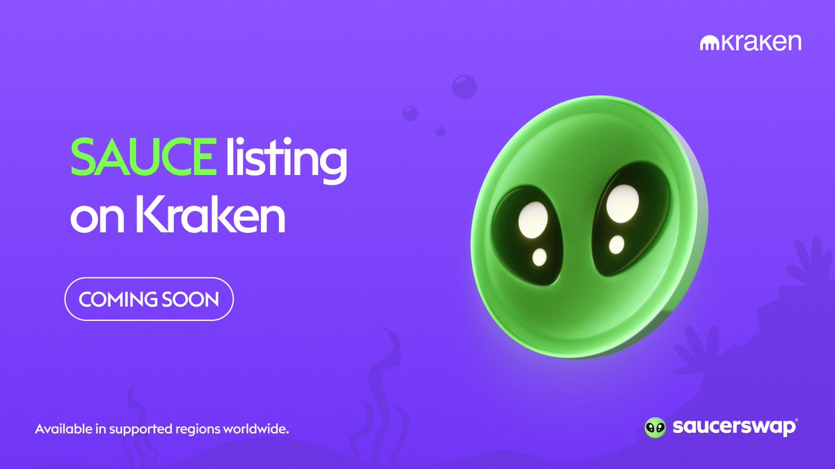 SaucerSwapEs's tweet photo. El mayor listado en un CEX en la historia de SaucerSwap.

@krakenfx acaba de añadir $SAUCE a su roadmap de listados. 🐙

SaucerSwap V3 se lanza en Q2. Las piezas se están acomodando. https://t.co/1gNeZ3peIP