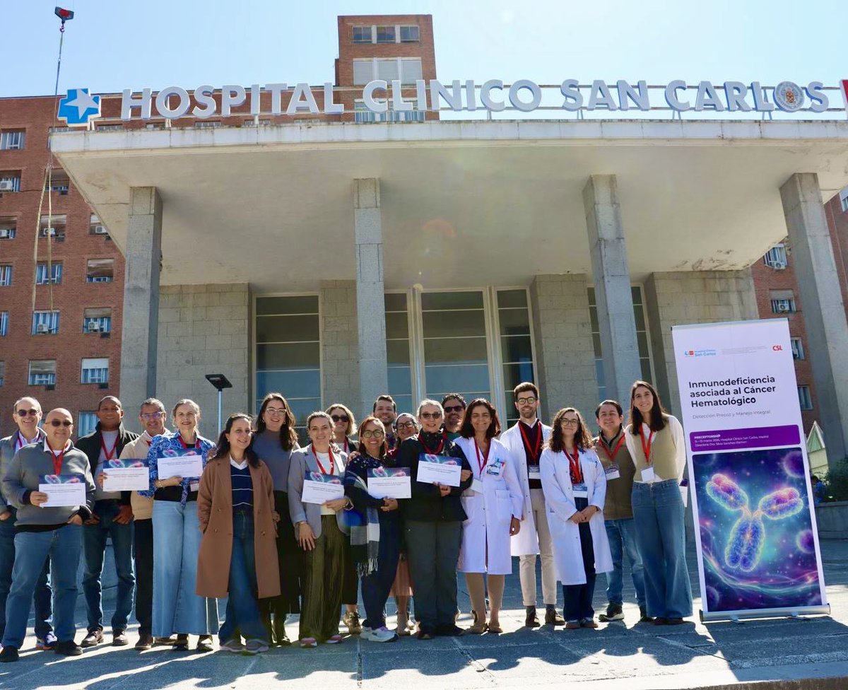 SilviaSchzRamon's tweet photo. Hoy culmina el Preceptorship “Inmunodeficiencia en Oncohematología”, entre ##Inmunología, #Hematología y la #UnidadDeInnovación para el abordaje integral de los pacientes.
Una experiencia profesional y humana extraordinaria y con visión de futuro. Gracias a @CSL #somosclinico https://t.co/SjCHOxHGdy