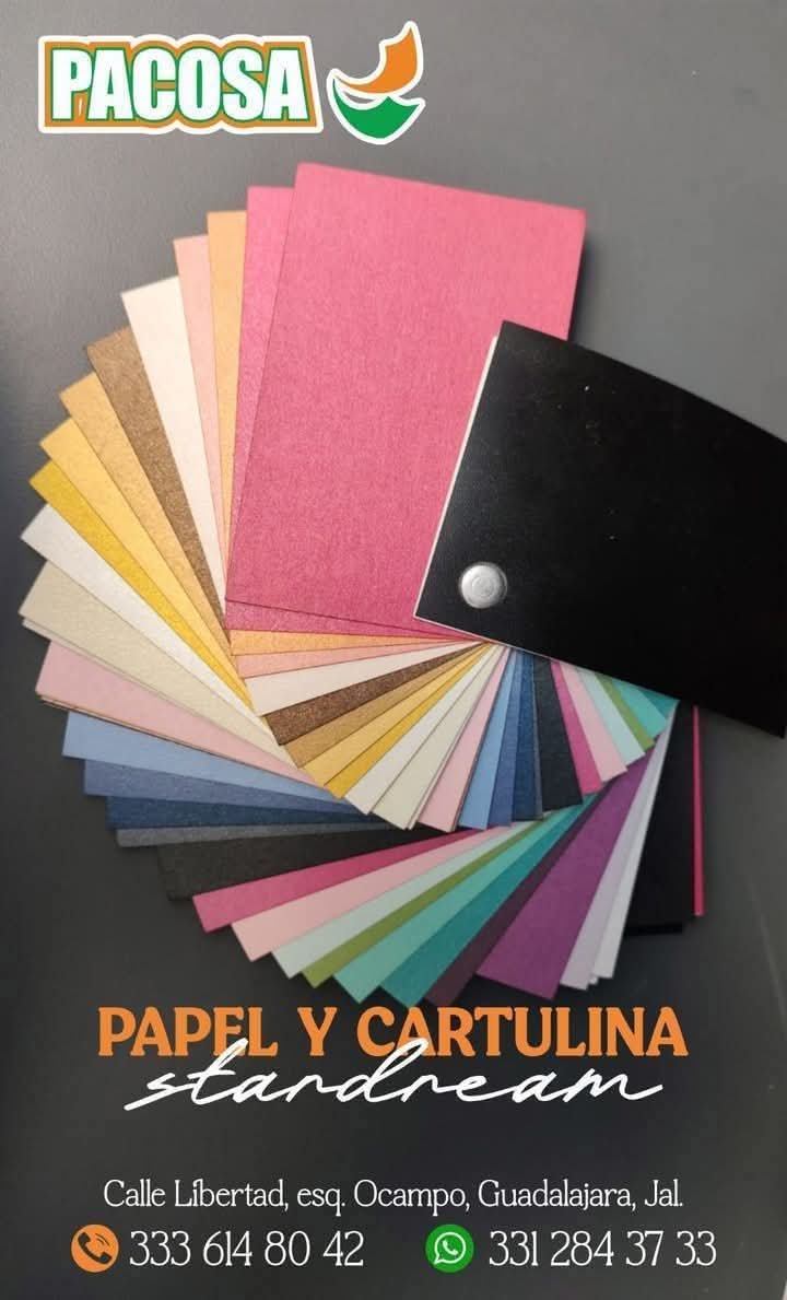 #Stardream ofrece las mejores cartulinas y papeles, y los puedes adquirir en Pacosa SA De CV 

Visita hoy una de nuestras sucursales Guadalajara o Colima!!

papelessanchez.com
