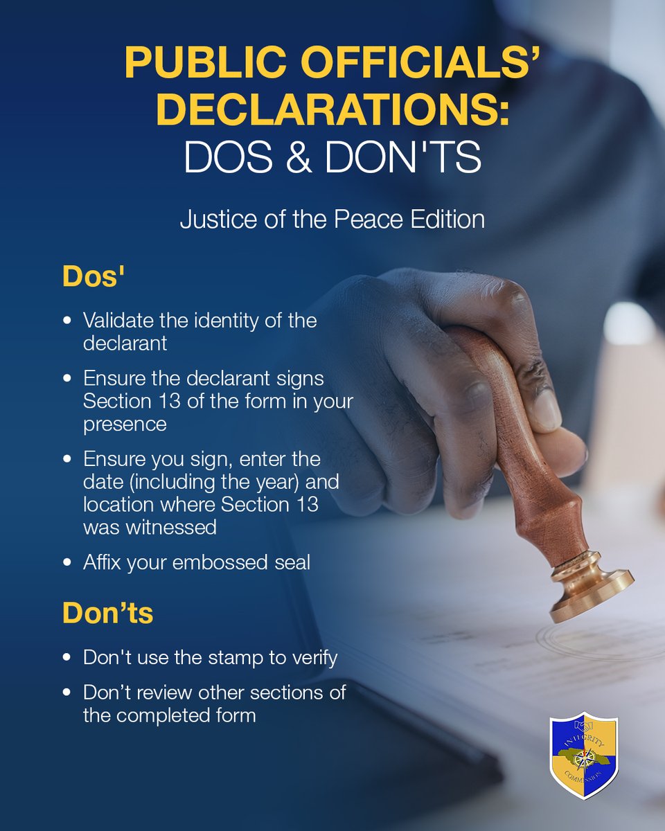 Integrity Commission of Jamaica tweet media