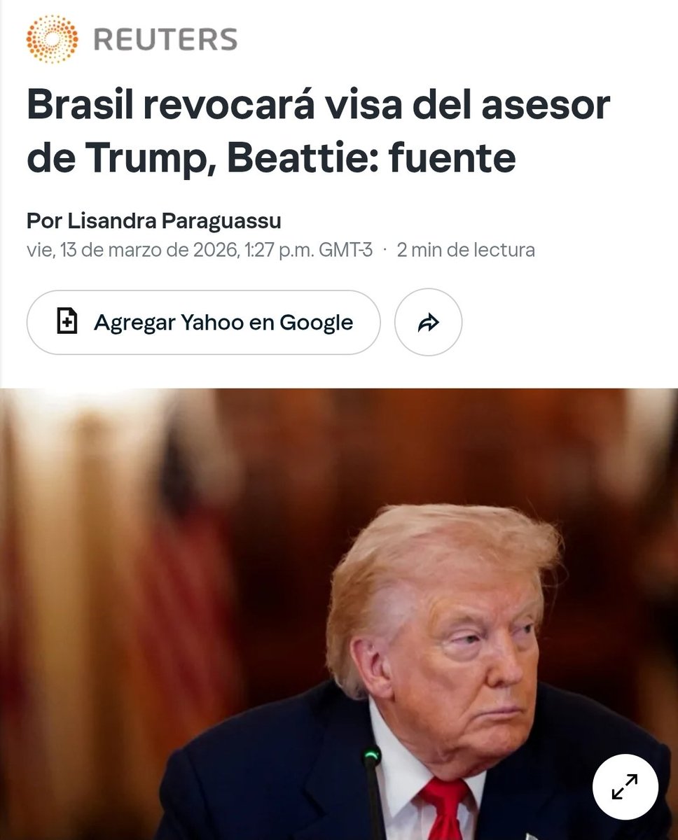 Santa Cachcua!!!
Los dictadores Lula-Moraes impiden que el enviado de Trump se reúna con Bolsonaro, el preso político de la dictadura.
La justicia de Brasil es una burla para la democracia mucho más allá de las monerías de Agostina.