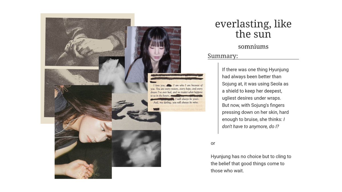 everlasting, like the sun
🐱🦁 / 3.1k / rated m
🔗 archiveofourown.org/works/81066976