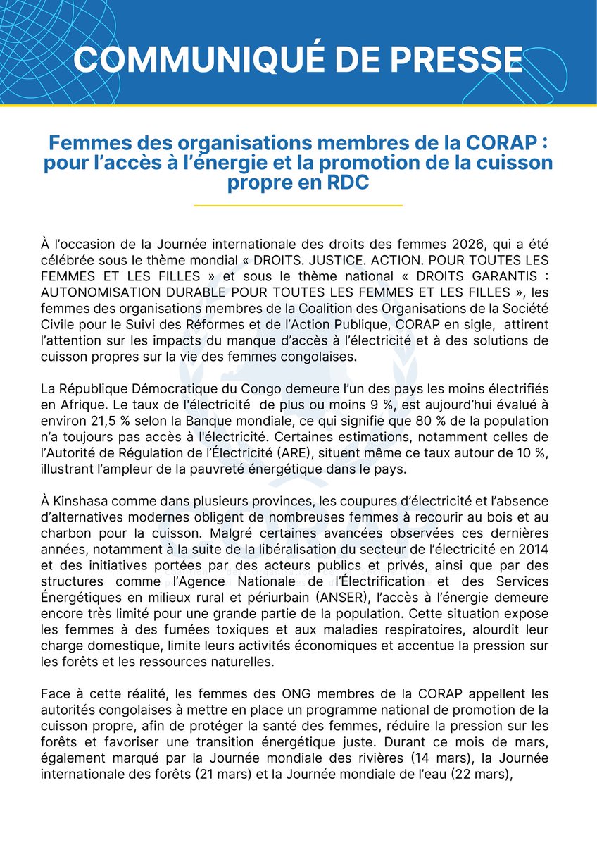 CORAP RDCongo tweet media