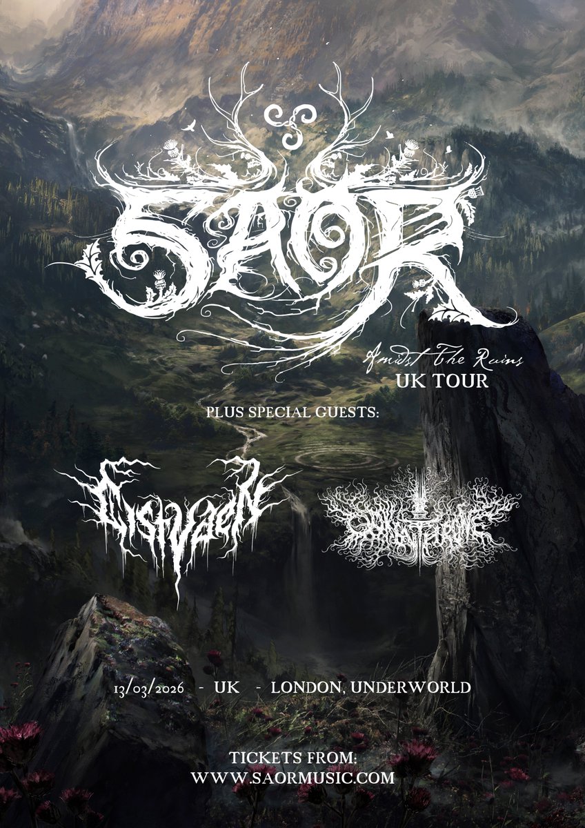 TheUnderworld's tweet photo. TONIGHT! ■ Caledonian Metallers #Saor hit @TheUnderworld in support of the new album #AmidstTheRuins, joined by #Cistvaen and #Oakenthrone, with after party at @BlackoutCamden
🎟️ https://t.co/7e7krjMYX4
🎶 https://t.co/ZSB81DTe0o https://t.co/F9CxAD6C2X